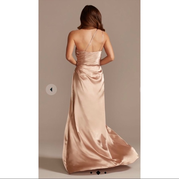Galina Signature Bridesmaid One-Shoulder Satin Dress - Picture 10 of 16